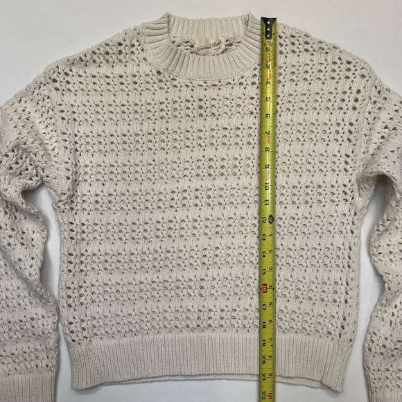 Universal Thread Cotton‎ Blend Knit Crew Neck Cream Sweater Neutral NWT Size M - Picture 5 of 9